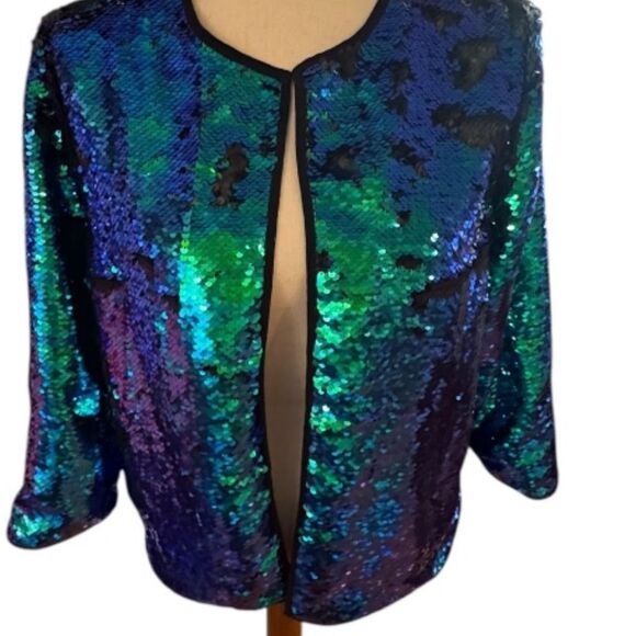 Lularoe Sequin Stunning Open Front Jacket - Picture 5 of 11
